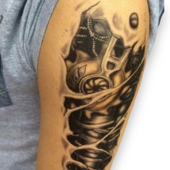 Mechanical Gears Large Temporary Tattoo - NEW - Picture 2 of 4